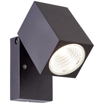 Brilliant Burk Aplique para exterior LED Negro, 1 luz Brilliant Burk Aplique para exterior LED Negro, 1 luz