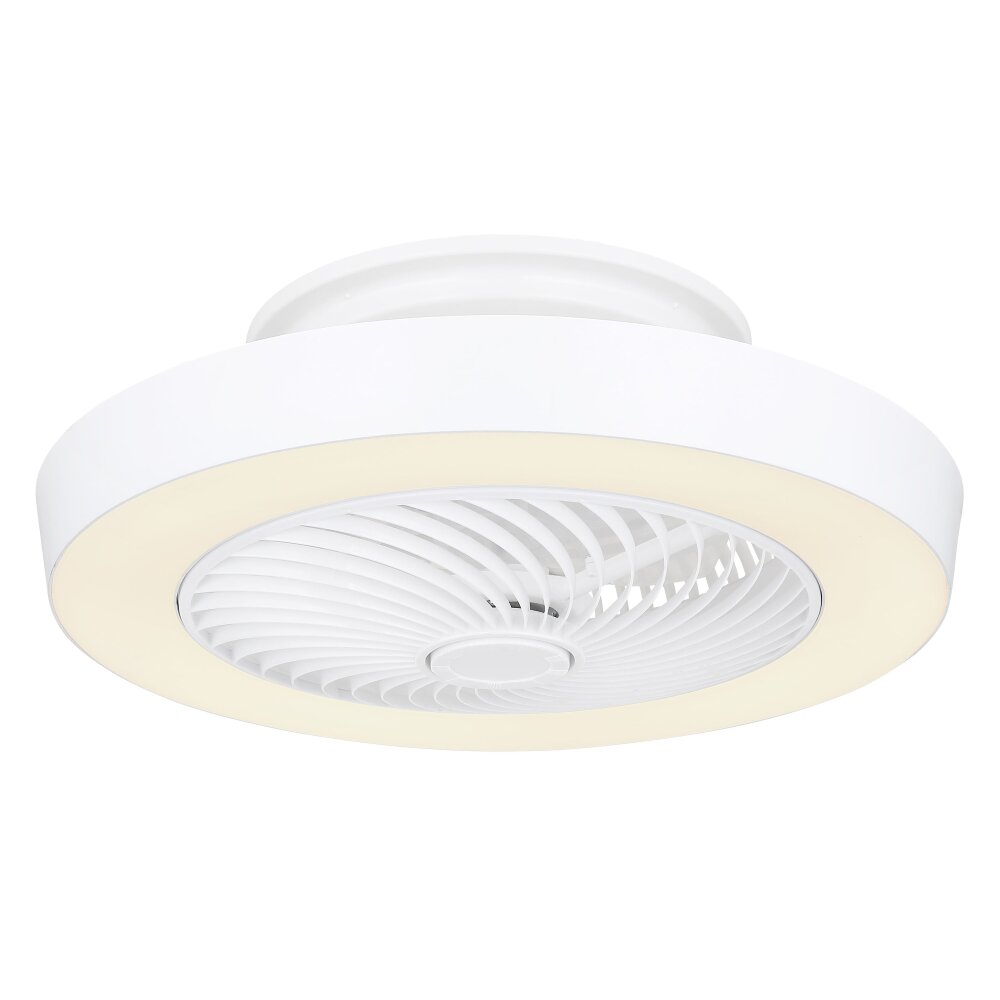 Globo DOMEY Ventilador de techo LED Blanca, 1 luz, Mando a distancia main product photo
