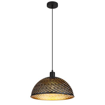 Globo LENNA Lámpara Colgante dorado, Negro, 1 luz