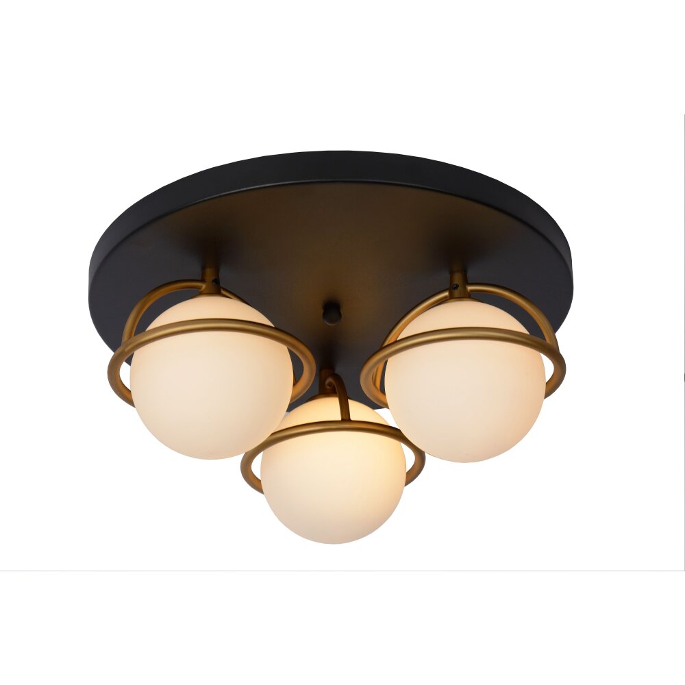 Lucide ISOBEL Lámpara de Techo Negro, 3 luces main product photo