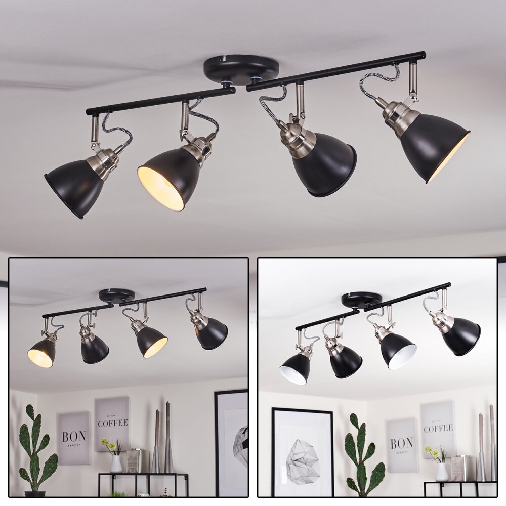 Gralingen Lámpara de Techo Níquel-mate, Negro, 4 luces main product photo