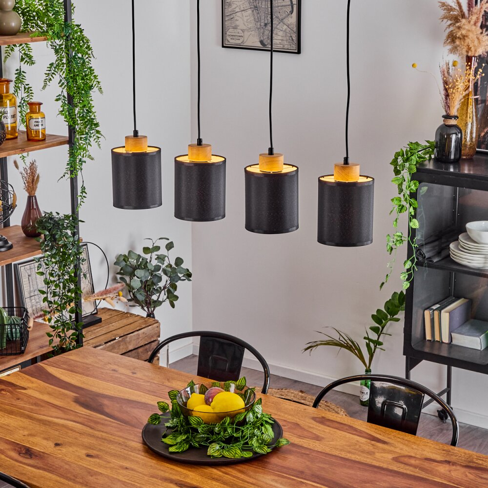 Chiuvi Lámpara Colgante Crudo, Negro, 4 luces main product photo