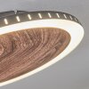 Rocha Lámpara de Techo LED Marrón, Color madera, Negro, 1 luz