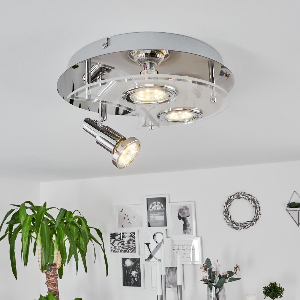 Morges Lámpara de Techo LED Cromo, Blanca, 3 luces main product photo