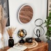 Rocha Aplique LED Marrón, Color madera, Negro, 1 luz