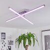 Noppa Lámpara de Techo LED Cromo, Níquel-mate, 2 luces, Mando a distancia, Cambia de color