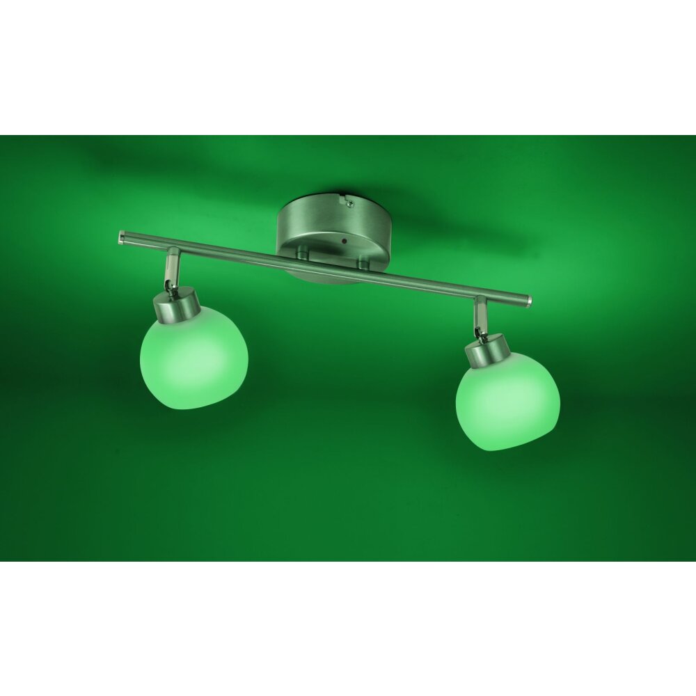 Leuchten Direkt LOLA-LOTTA Lámpara de Techo LED Acero inoxidable, 2 luces, Mando a distancia, Cambia de color main product photo