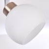 Motala Lámpara de Techo LED Níquel-mate, 2 luces, Mando a distancia, Cambia de color