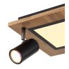 Globo ULLA Lámpara de Techo Color madera, Negro, 3 luces
