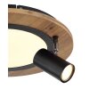 Globo ULLA Lámpara de Techo Color madera, Negro, 4 luces