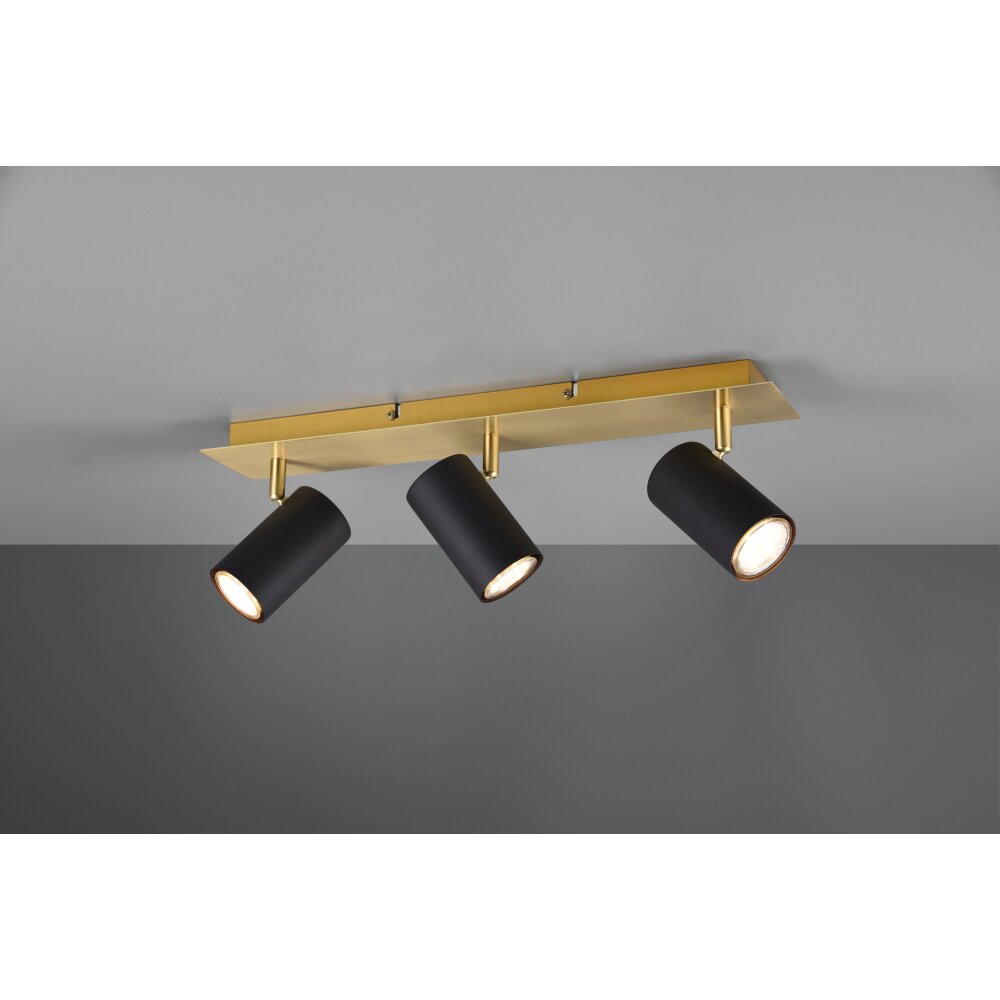Trio MARLEY Lámpara de Techo Negro-dorado, 3 luces main product photo