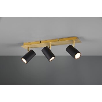 Trio MARLEY Lámpara de Techo Negro-dorado, 3 luces