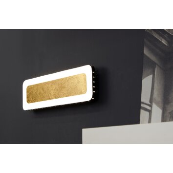 Luce Design Solaris Aplique LED Negro-dorado, Blanca, 1 luz