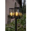 Lutec Pine Candelabro Negro, 3 luces