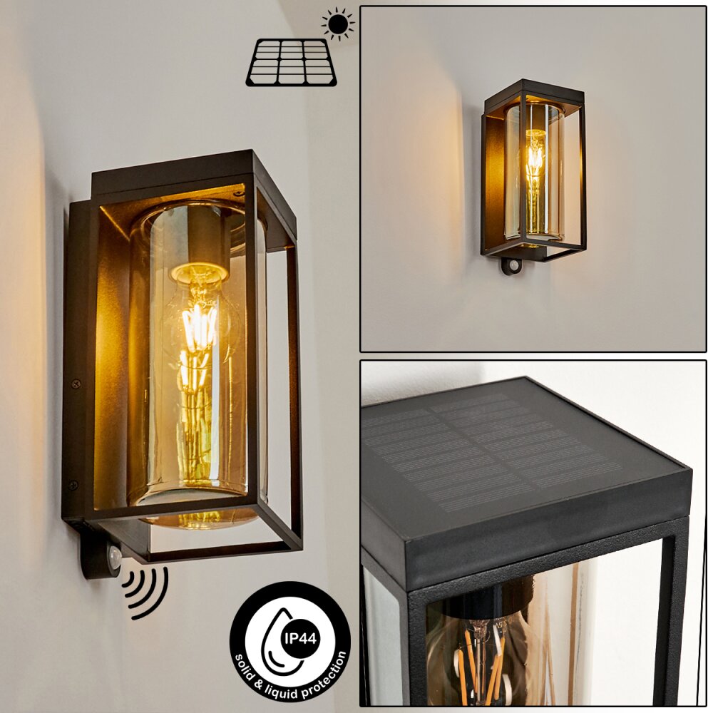 Palanga Aplique para exterior Negro, 1 luz, Sensor de movimiento main product photo