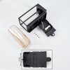 Palanga Aplique para exterior LED Negro, 1 luz, Sensor de movimiento