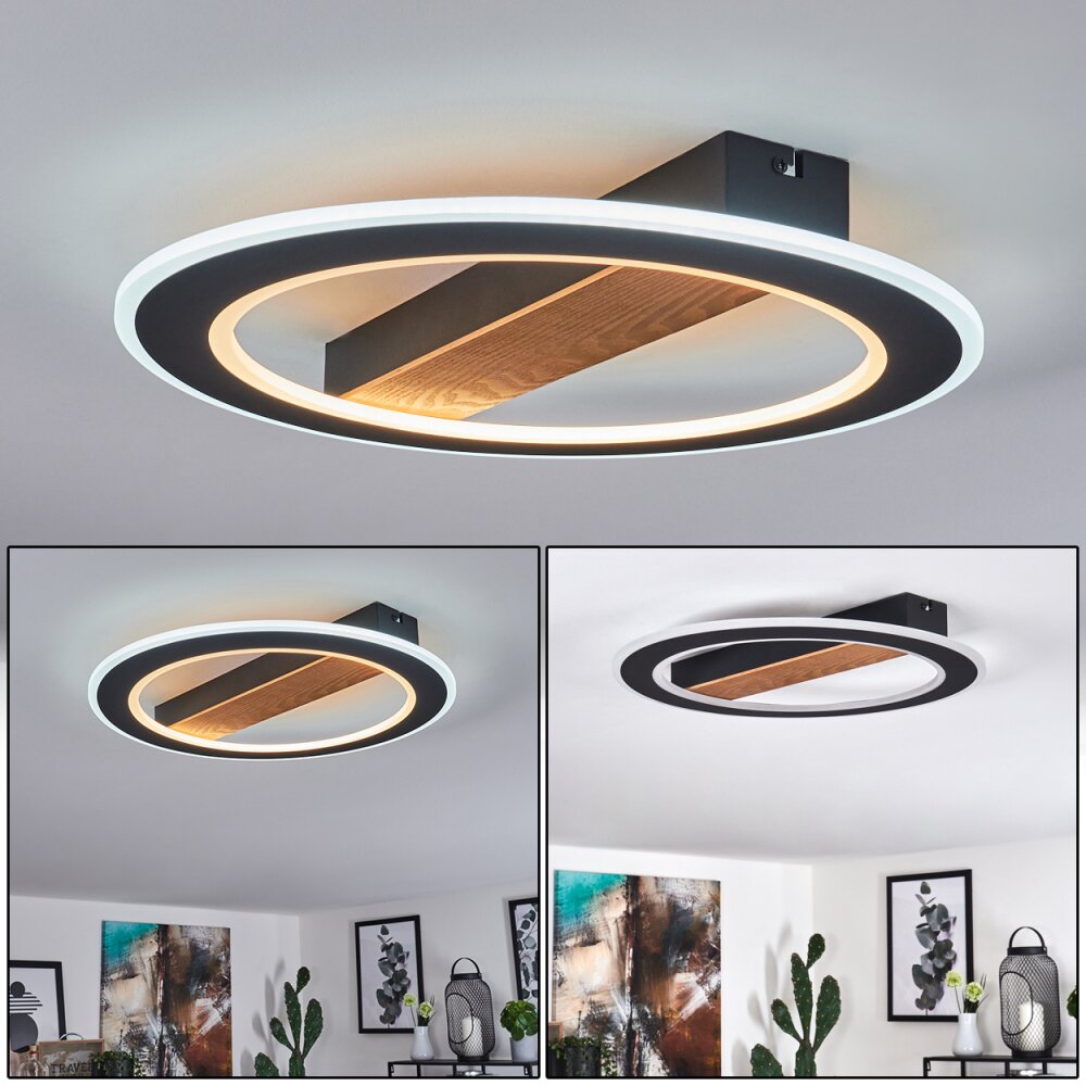 Katila Lámpara de Techo LED Marrón, Negro, 1 luz main product photo