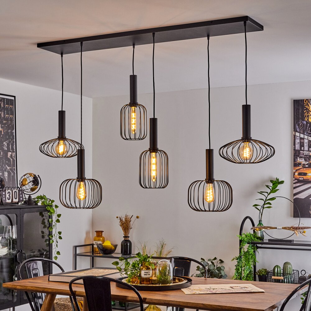 Turkhauta Lámpara Colgante Negro, 6 luces main product photo
