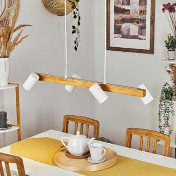 Zuoz Lámpara Colgante Crudo, Blanca, 4 luces Zuoz Lámpara Colgante Crudo, Blanca, 4 luces