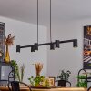 Zuoz Lámpara Colgante Negro, 6 luces