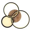 Globo SID Lámpara de Techo LED Color madera, Negro, Blanca, 1 luz