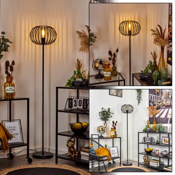 Trapichera Lámpara de Pie Negro, 1 luz