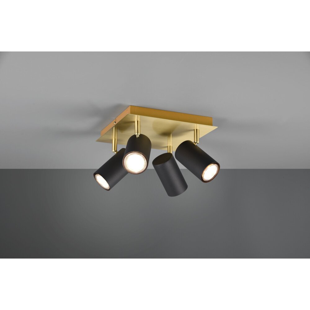 Trio MARLEY Lámpara de Techo Negro-dorado, 4 luces main product photo