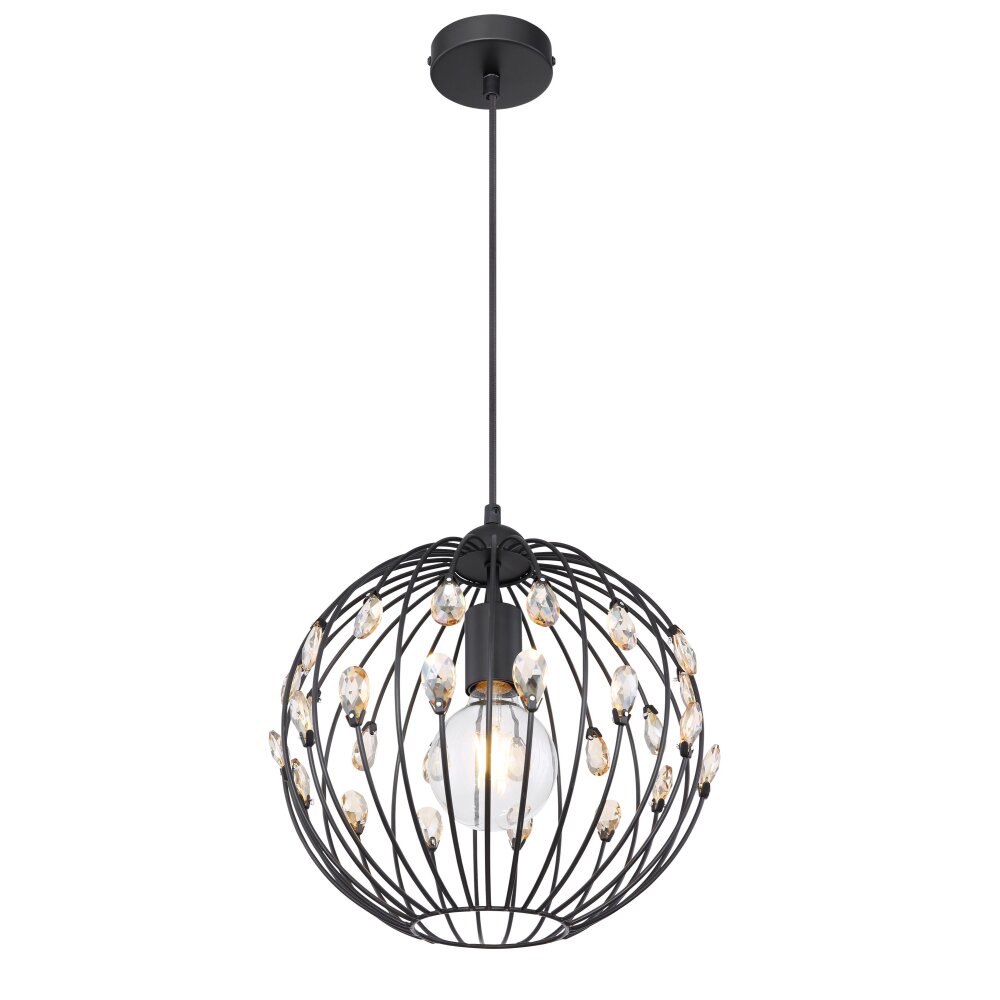 Globo HANAKO Lámpara Colgante Negro, 1 luz main product photo