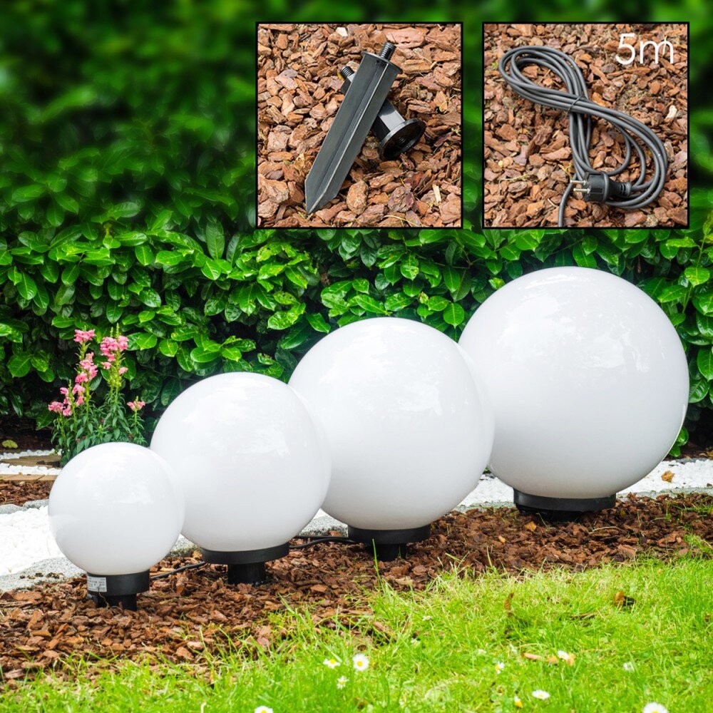 Miau Bolas luminosas para exterior Blanca, 4 luces main product photo