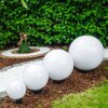 Miau Bolas luminosas para exterior Blanca, 4 luces