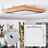Sobredo Lámpara de Techo LED Blanca, 1 luz