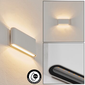 Tammisaari Aplique para exterior LED Transparente, claro, Blanca, 1 luz