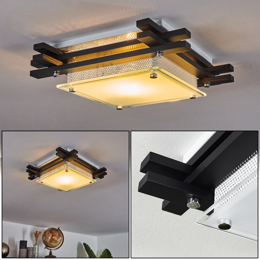 Balouta Lámpara de Techo Negro, Blanca, 1 luz main product photo
