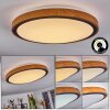Sobredo Lámpara de Techo LED Crudo, Negro, Blanca, 1 luz
