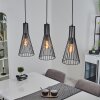 Samorinha Lámpara Colgante Latón, Negro, 3 luces