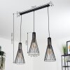 Samorinha Lámpara Colgante Latón, Negro, 3 luces