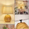 Stampa Lámpara de mesa Marrón, Color madera, 1 luz
