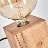 Heimola Lámpara de mesa Marrón, Color madera, 1 luz