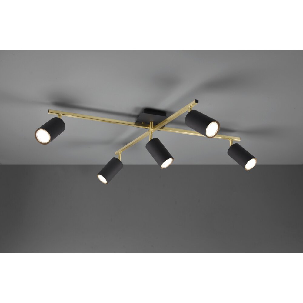 Trio MARLEY Lámpara de Techo Negro-dorado, 5 luces main product photo