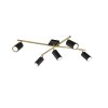 Trio MARLEY Lámpara de Techo Negro-dorado, 5 luces