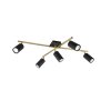 Trio MARLEY Lámpara de Techo Negro-dorado, 5 luces