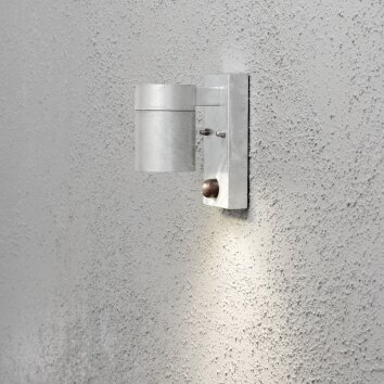 Konstsmide MODENA Aplique Galvanizado, 1 luz, Sensor de movimiento