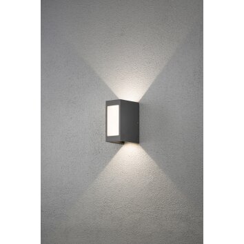 Konstsmide Cremona Aplique LED Antracita, 2 luces