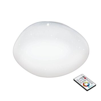 Eglo SILERAS-Z Lámpara de Techo LED Blanca, 3 luces, Cambia de color