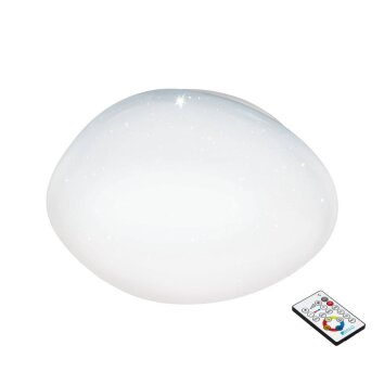 Eglo SILERAS-Z Lámpara de Techo LED Blanca, 3 luces, Cambia de color