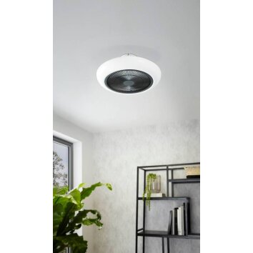 Eglo SAYULITA Ventilador de techo LED Negro, Blanca, 3 luces