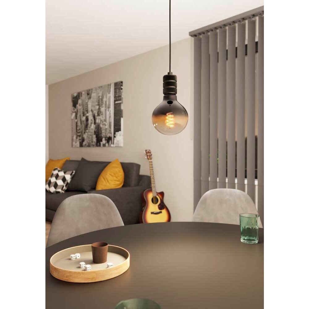 Eglo YORTH Lámpara Colgante Níquel-mate, Negro, 1 luz main product photo