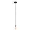 Eglo YORTH Lámpara Colgante Negro, Plata, 1 luz