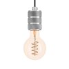 Eglo YORTH Lámpara Colgante Negro, Plata, 1 luz