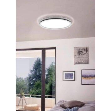 Eglo LAZARAS Lámpara de Techo LED Blanca, 1 luz, Cambia de color